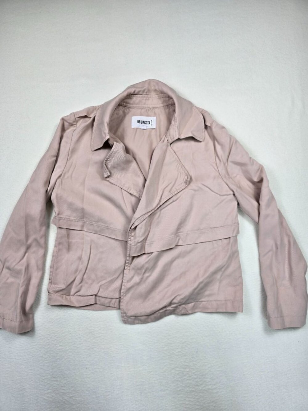 Bb Dakota Womens Small Light Dusty Pink Waterfall Jacket